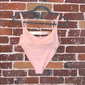 Frankies high-waisted peach bikini